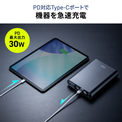 AC65W出力対応！ノートPCも充電できる薄型ポータブルモバイル
