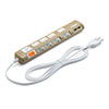 【ケーブルセール】電源タップ（USB充電対応・iPhone/スマートフォン充電・雷ガード・木目調・2m・ライト木目）