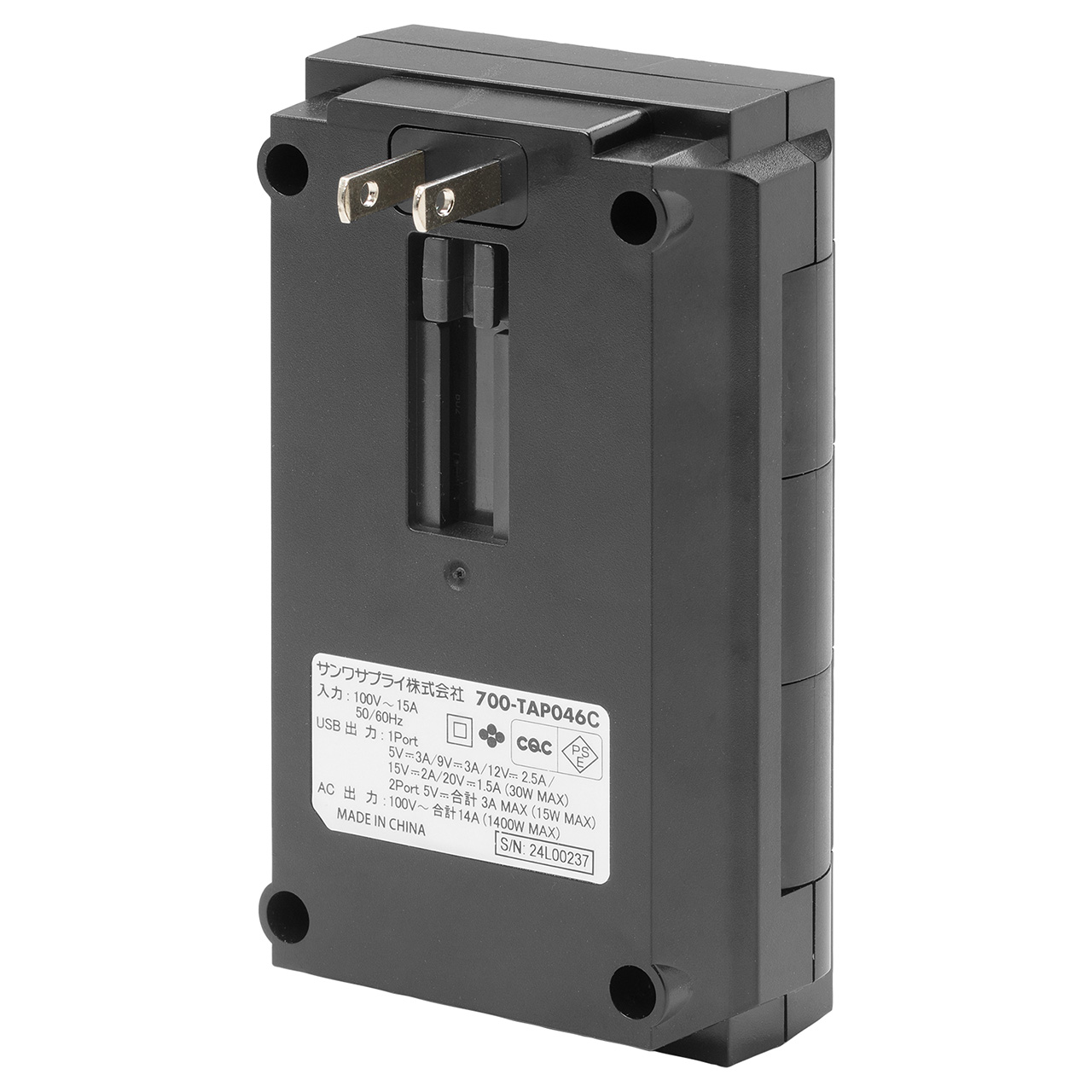 d^bv 6 ] 2P PD30WΉ Type-C USB2|[gt iPhone/iPad/X}z/^ubg[d WXCb`t RZg^bv RpNg ǖʌŒ ubN 700-TAP046CBK