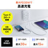 d^bv 6 ] 2P PD30WΉ Type-C USB2|[gt iPhone/iPad/X}z/^ubg[d WXCb`t RZg^bv RpNg ǖʌŒ ubN 700-TAP046CBK