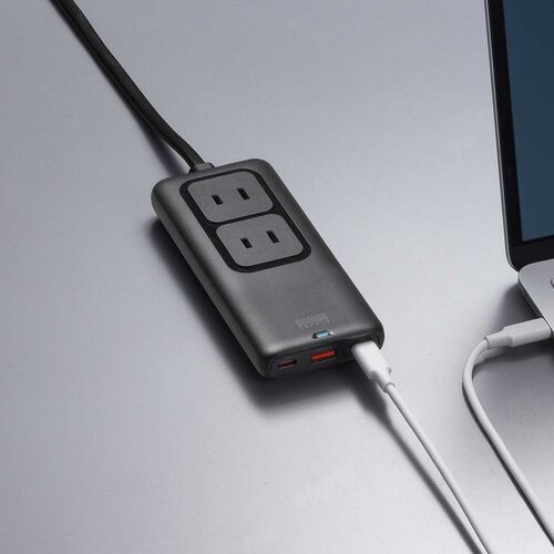 �d���^�b�v USB PD 65W �}���[�d GaN 1.5m �����R�[�h �y�����^18mm�z Type-C�~2 A�~1 AC�~2�� �R���Z���g L�^�v���O