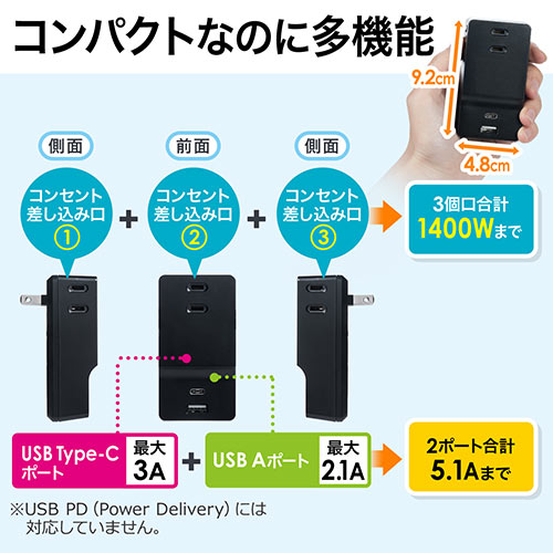 iPhone・USB-C - Lightningケーブル充電器セット（USB充電器・ Type C