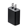【10個セット】USB充電器 1ポート 2A コンパクト PSE取得 iPhone Xperia充電対応 ブラック コンパクト 小型 絶縁キャップ　2A 702-AC021-10BK