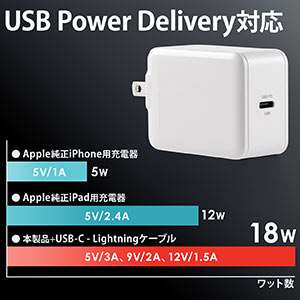 iPhone高速充電ケーブル・充電器セット（PD充電器・ PD最大18W・Type C