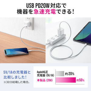 10個セット】USB-C充電器 AC充電器 PD20W PPS対応 急速充電 超小型 コンパクト PSE取得 iPhone iPad スマホ  タブレット Switch 702-AC040-10Wの販売商品 | 通販ならサンワダイレクト