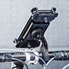 自転車用スマートフォンホルダー（脱落防止・固定・iPhone・スマートフォン・4～6.5インチ対応・360度回転・簡単着脱・ブラック）