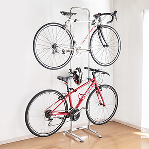 自転車スタンド（2台掛け・ホームバイクラック・自立式・ディスプレイ 
