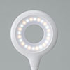 クリップ式LEDデスクライト（充電式・フレキシブルアーム・リングライト・丸型LED・3段階調光・3段階調色・24灯・最大400ルーメン・マグネット・タッチセンサー）