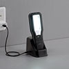 クレードル式LEDライト(LED懐中電灯・USB充電式・マグネット・フック付き・最大500ルーメン・作業灯・防災・COBチップ）