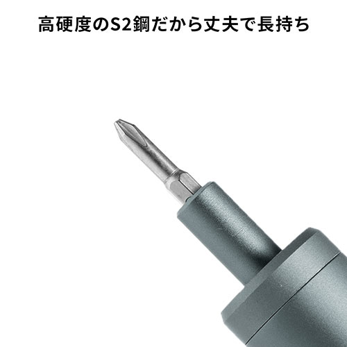 ペン型電動ドライバ 精密ドライバ トルク調整8段階 USB充電式 コードレス 正逆転可能 ビット40本 小型 収納ケース 800-TK047