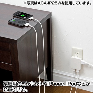 USB充電器(2ポート・2.1A・10.71W・黒・電源1個口)