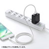 USB充電器 1A 高耐久 1ポート ホワイト100V 50Hz 60Hz 5W 絶縁キャップ ACA-IP49W