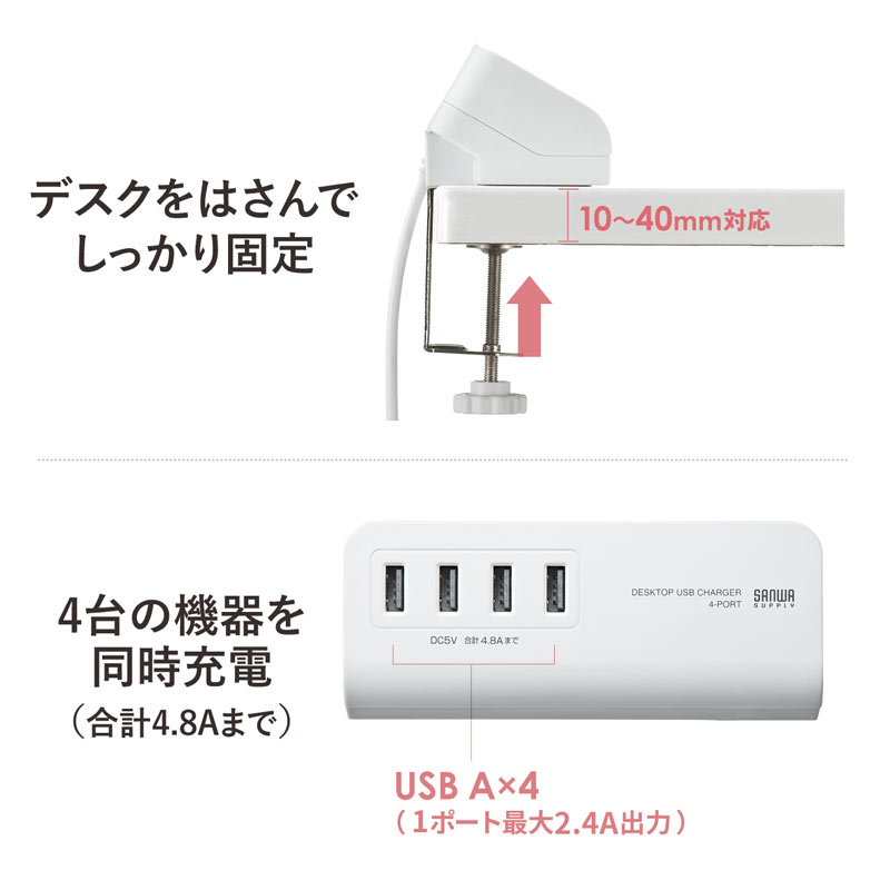 USB[d Nv Œ USB4|[g ubN 4.8A |[g ≏Lbv ACA-IP50BK
