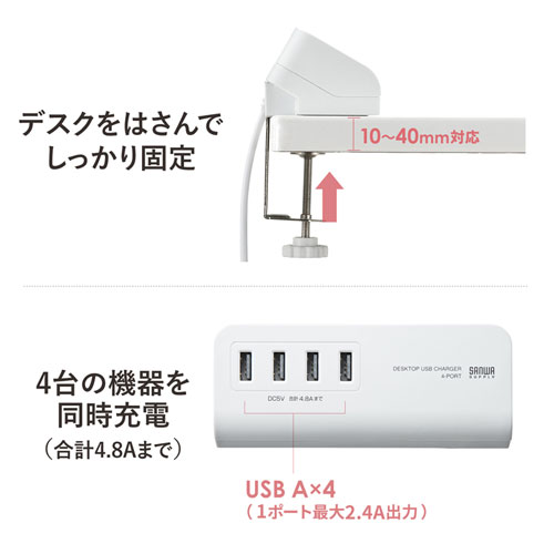 USB[d Nv Œ USB4|[g ubN 4.8A |[g ≏Lbv ACA-IP50BK