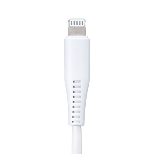 Lightningケーブル一体型AC充電器 2.4A ホワイト iPad 第8世代対応