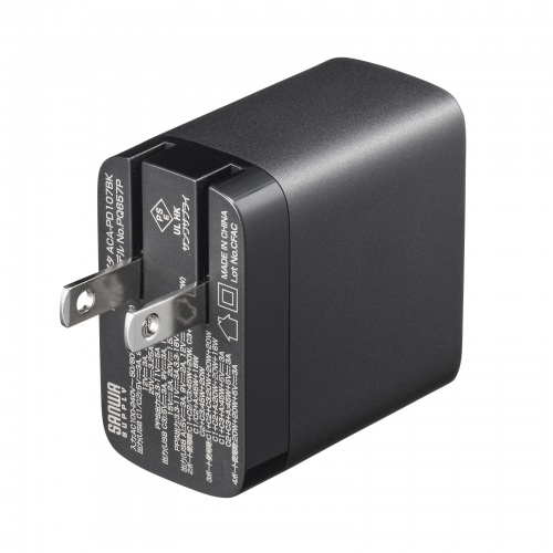 USB-C[d PD [d 65W 4|[g Type-C~3 USB-A~1 GaN̗p ܂肽ݎvO }[d m[gp\R |[g PSEKi ubN ACA-PD107BK