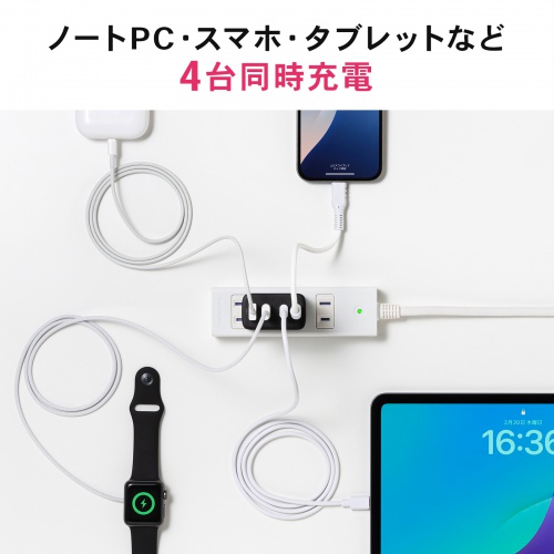 USB-C[d PD [d 65W 4|[g Type-C~3 USB-A~1 GaN̗p ܂肽ݎvO }[d m[gp\R |[g PSEKi ubN ACA-PD107BK