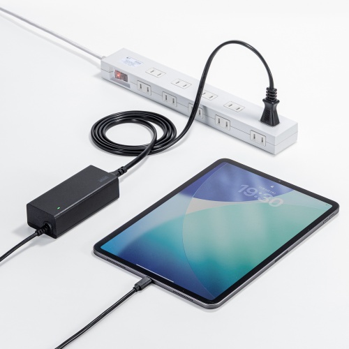 AC�A�_�v�^�[ USB PD�Ή�AC�[�d�� PD65W �d���R�[�h�^ Type-C�P�[�u����̌^ �m�[�g�p�\�R���[�d �u���b�N