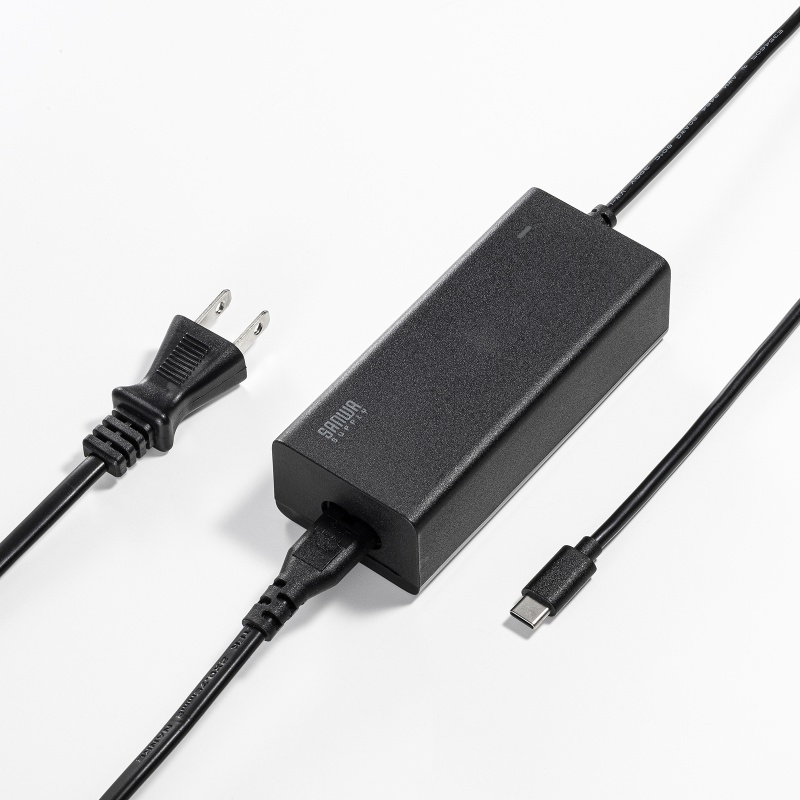 AC�A�_�v�^�[ USB PD�Ή�AC�[�d�� PD65W �d���R�[�h�^ Type-C�P�[�u����̌^ �m�[�g�p�\�R���[�d �u���b�N