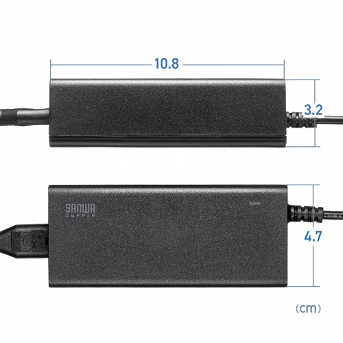 AC�A�_�v�^�[ USB PD�Ή�AC�[�d�� PD65W �d���R�[�h�^ Type-C�P�[�u����̌^ �m�[�g�p�\�R���[�d �u���b�N