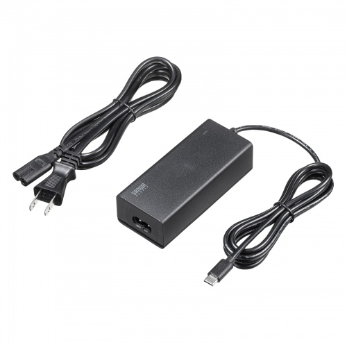 AC�A�_�v�^�[ USB PD�Ή�AC�[�d�� PD65W �d���R�[�h�^ Type-C�P�[�u����̌^ �m�[�g�p�\�R���[�d �u���b�N