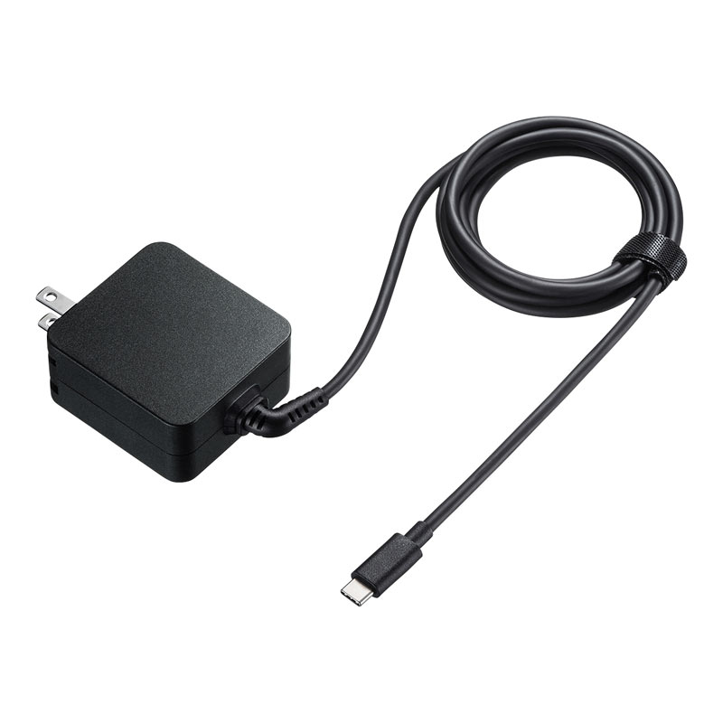 USB Power Delivery対応AC充電器（PD65W・TypeCケーブル一体型 