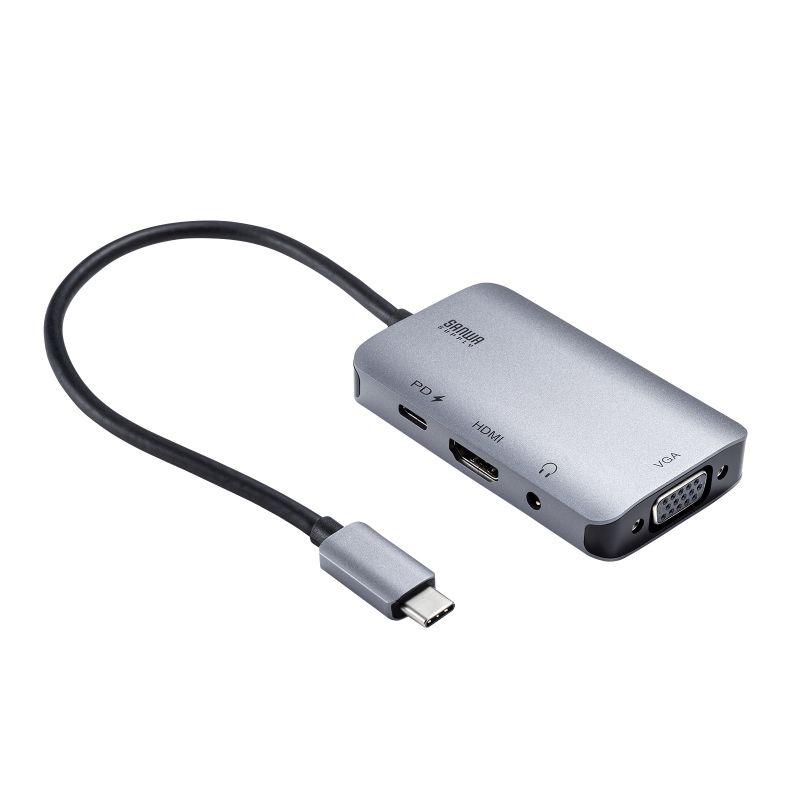 USB C-HDMI DVI VGA USB3.0 4in1 変換アダプタ フルHD 1080P対応 HDMI音声サポート オスーメス 20cm USB　3.1 Type C to HDMI VGA(ミニ D-Sub 15ピン) DVI(24 1ピン) コンバータ for MacBook 12inch Pro 13インチ15インチ ChromeBook Pixel (※ WINDOWS PC条件付き)