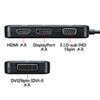 USB Type C-マルチ変換アダプタ(HDMI・VGA・DVI・DisplayPortポート付き)