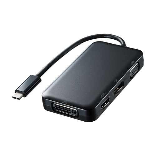 USB Type C-マルチ変換アダプタ(HDMI・VGA・DVI・DisplayPortポート付き) AD-ALCHVDVDP
