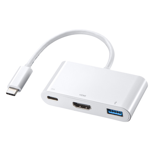 USB Type C-HDMIマルチ変換アダプタ（PD対応・USB3.0ポート付き)