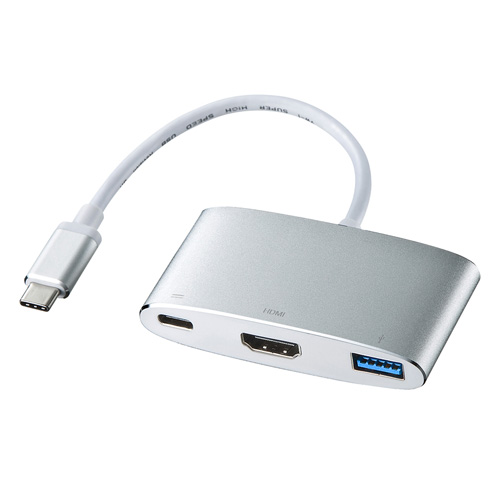 USB Type C-HDMIマルチ変換アダプタ（Type-C・USB3.0ポート付き)