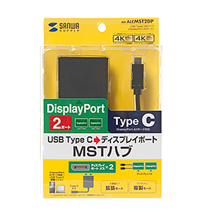 USB TypeC MSTnu@(DisplayPort Alt[hj Type-CDisplayPort~2 AD-ALCMST2DP