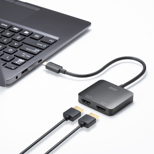 USB-C HDMI ϊA_v^ 2 4K/60Hz HDR P[u20cm Windows }`fBXvC ~[O AD-ALCMST2HD2