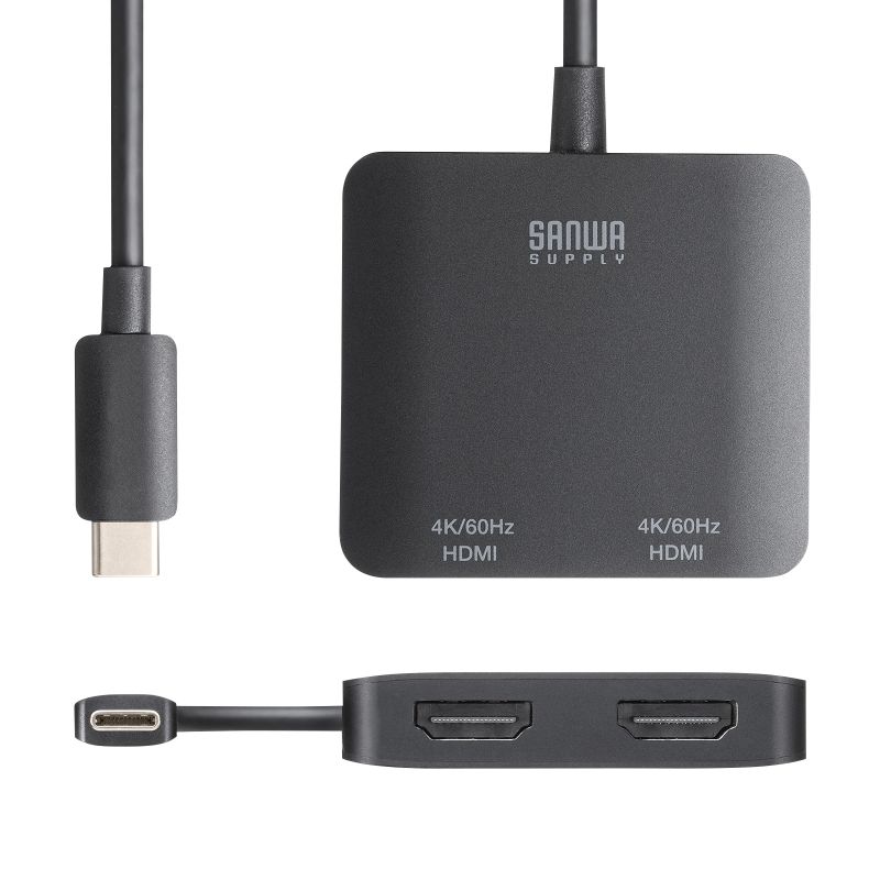 USB-C HDMI ϊA_v^ 2 4K/60Hz HDR P[u20cm Windows }`fBXvC ~[O AD-ALCMST2HD2