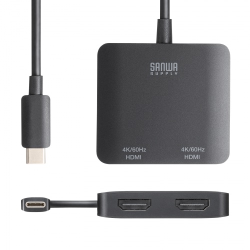 USB-C HDMI ϊA_v^ 2 4K/60Hz HDR P[u20cm Windows }`fBXvC ~[O AD-ALCMST2HD2