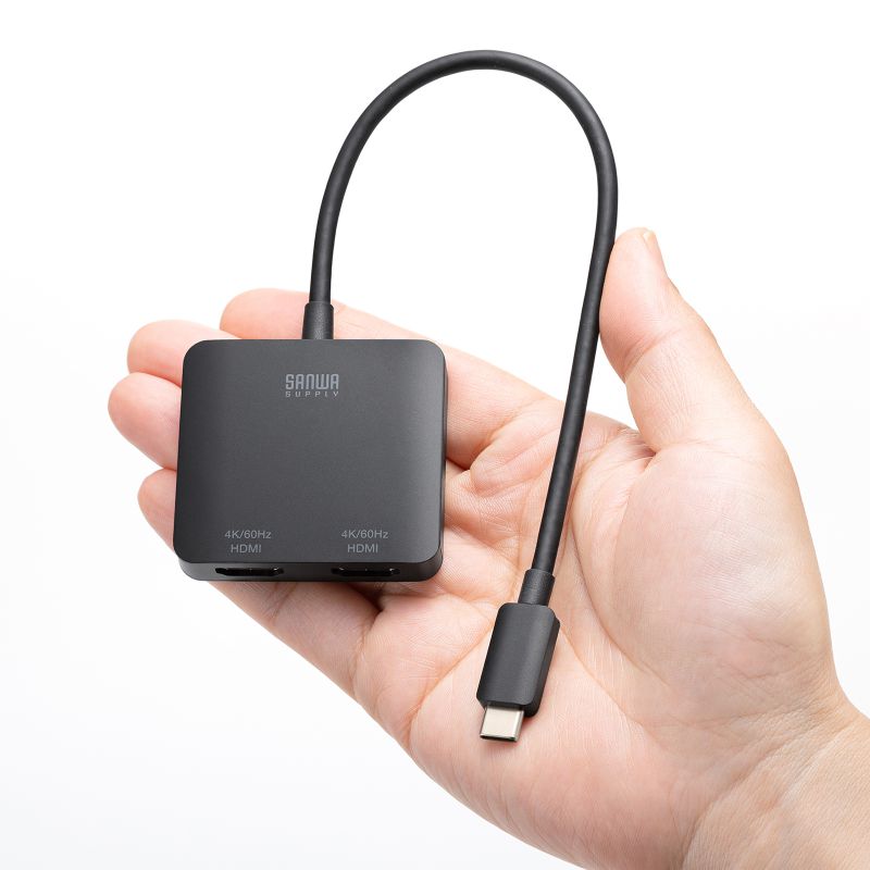 USB-C HDMI ϊA_v^ 2 4K/60Hz HDR P[u20cm Windows }`fBXvC ~[O AD-ALCMST2HD2