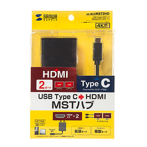 USB TypeC MSTnu@(DisplayPort Alt[hj Type-CHDMI~2 AD-ALCMST2HD