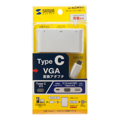 USB Type C-VGA}`ϊA_v^iPDΉEUSB3.0|[gt) AD-ALCMV01