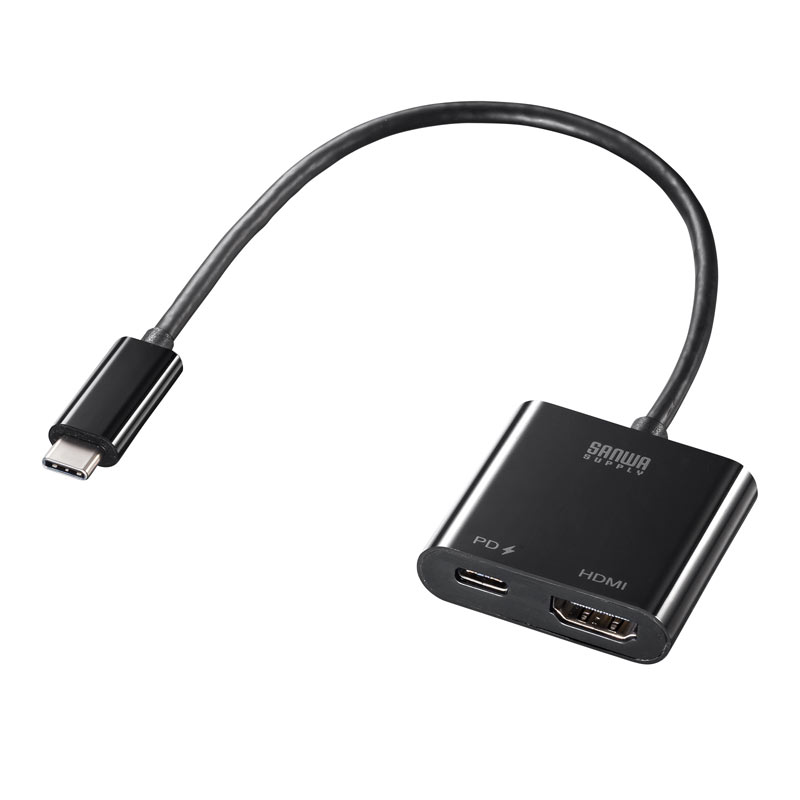 SANWA SUPPLY USB C HDMI 変換アダプタ 4K@60Hz 2-in-1 USB Type C デュアル HDMI ハブ 1080P マル
