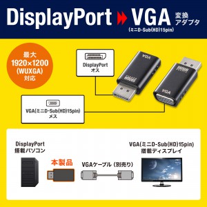 ◯【新品未使用】SANWASUPPLY VGA-EXDP ディスプレイポート 楽天市場】DisplayPortエクステンダー(セットモデル) VGA-EXDP
