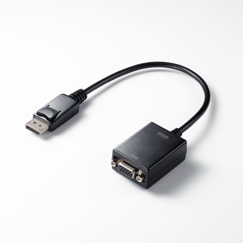 DisplayPort VGA ϊA_v^ 20cm tHD 1080p D-Sub 15pin j^[ vWFN^[ ubN AD-DPV06