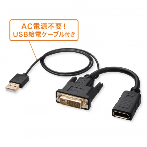 DVI-DisplayPort 変換アダプタ 4K/30Hz 約15cm RoHS6 10 対応