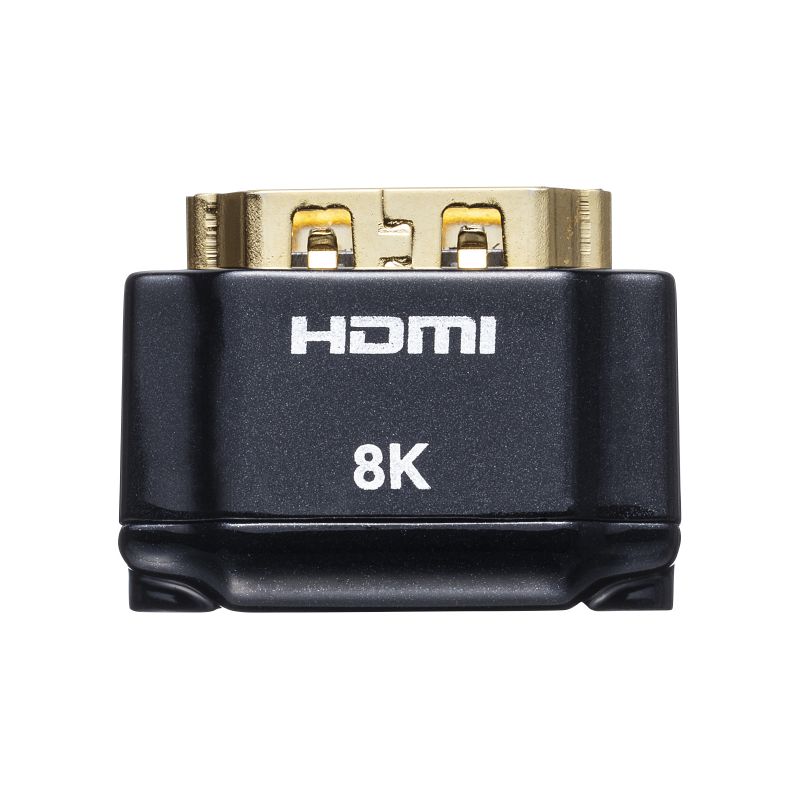 HDMIアダプタ L型 90° 上 変換 コネクタ 変換アダプタ 8K 4K 金メッキ テレビ プロジェクター レコーダー ゲーム機 AD-HD26LU