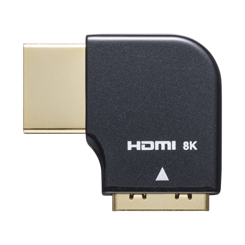 HDMIアダプタ 横L型 左 変換 コネクタ 変換アダプタ 8K 4K 金メッキ テレビ プロジェクター レコーダー ゲーム機 AD-HD29LYL