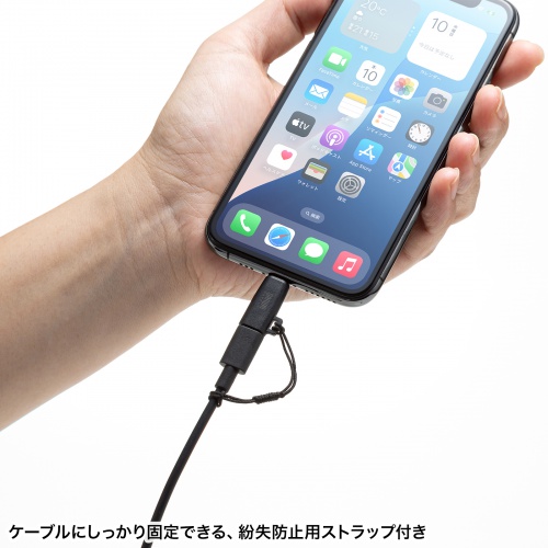 USB Type-C LightningϊA_v^ PD60W USB2.0 MFiF f[^] [d Xgbvt ubN AD-USB30LCFBK