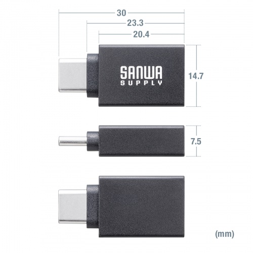 Type-CϊA_v^ USB 5Gbps USB A to Type-Cϊ 5V3A[dΉ ^݌v A~RlN^ AD-USB31CAF