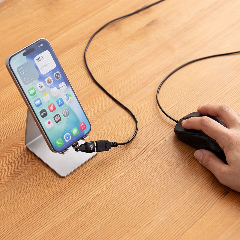 USB A to C �ϊ��A�_�v�^ 540����] �㉺���E �S�����Ή� L�� L�^ �R�l�N�^ USB2.0 Type-C�I�X-USB A���X �����ϊ� �u���b�N