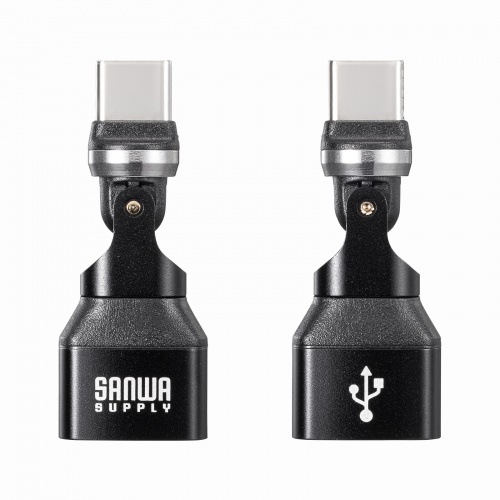 USB A to C �ϊ��A�_�v�^ 540����] �㉺���E �S�����Ή� L�� L�^ �R�l�N�^ USB2.0 Type-C�I�X-USB A���X �����ϊ� �u���b�N