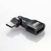 USB A to C �ϊ��A�_�v�^ 540����] �㉺���E �S�����Ή� L�� L�^ �R�l�N�^ USB2.0 Type-C�I�X-USB A���X �����ϊ� �u���b�N