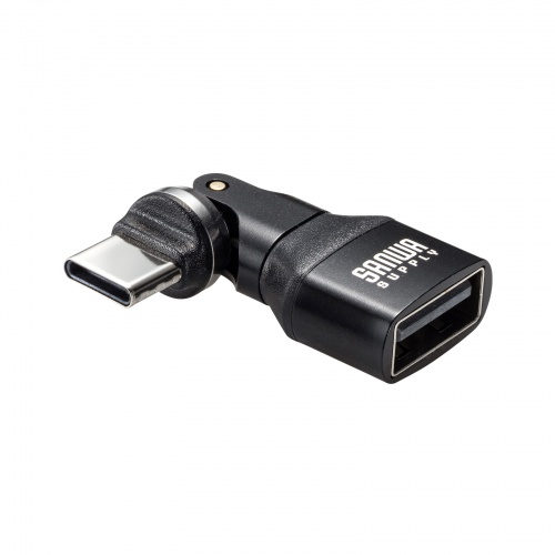 USB A to C �ϊ��A�_�v�^ 540����] �㉺���E �S�����Ή� L�� L�^ �R�l�N�^ USB2.0 Type-C�I�X-USB A���X �����ϊ� �u���b�N